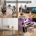 Clear Chair Mat for Hardwood Floors, 48" x 36" PVC Office Floor Protector, Heavy Duty Anti-Slip Mat for Rolling Chairs, Easy to Clean, for Home, Office, Gaming