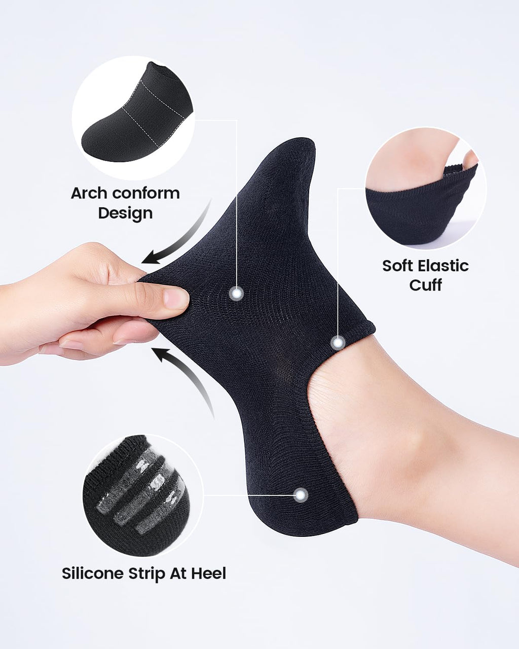 Women and Men No Show Socks Low Cut Anti-slid Athletic Running Novelty Casual Invisible Liner Socks