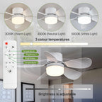 ASALL Socket Fan Light with Remote Control, Portable Small Ceiling Fan with Lights for Bedroom, Kitchen, Living Room, with Dimming Function, 1000 Lumens, Screws into E26/E27, 16.54 Inches Diameter