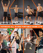 HOTWAVE 20 in 1 Push Up Board with 16 Gym Accessories.Pushups Bar with Resistance Bands,Portable Home Workout Equipment,Strength Training for Men and Women