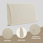 HOMBYS Lumbar Support Pillow for Recliner Chair, Memory Foam Back Support Cushion for Elderly,Extra Large Lumbar Support Pillow with Extension Straps, Thick Backrest for Home Reading