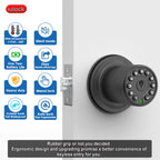 iulock Keypad & Key Smart Door Lock, 50 User Codes, Waterproof, Auto Lock - Matte Black
