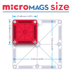 MAGNA-TILES microMAGS 70-Piece Deluxe Magnetic Construction Set, The Original Magnetic Building Brand