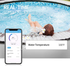 WiFi Salt Chlorine Generator, Briidea Chlorine Generator with USA Titanium Salt Cell, APP Monitoring & Real-Time Salt Alerts, for Swim Spas Up to 2,000 Gallons