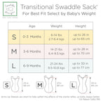 SwaddleDesigns Transitional Swaddle Sack, Arms Up Half-Length Sleeves & Mitten Cuffs, Swaddle for Newborn Transition to Baby Sleep Sack Wearable Blanket, Small, 0-3 Month, 6-14 lb, Heathered Jadeite