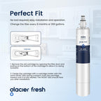 GLACIER FRESH RPWFE (with CHIP) Refrigerator Water Filter, Replacement for GE® RPWFE, RPWF, WSG-4, WF277, GFE28GMKES, PFE28KBLTS, GFD28GSLSS, PWE23KSKSS, GYE22HMKES, DFE28JSKSS, Pack of 1