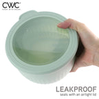 COOK WITH COLOR Prep Bowls with Lids- Wide and Deep Nesting Plastic Small Mixing Bowl Set with Lids, 8 Piece Set - Deep Bowls, Sage