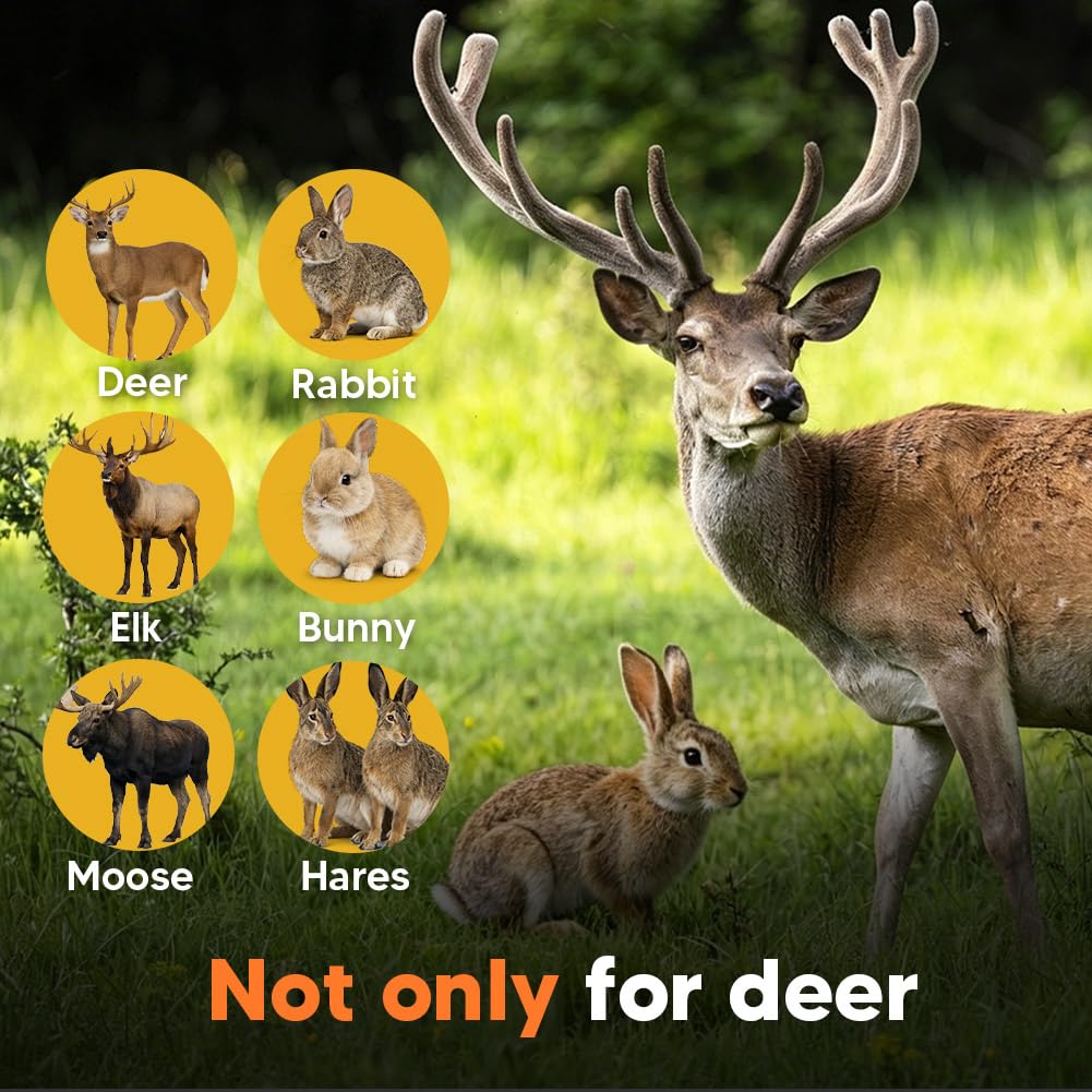 fcesiweg Deer Repellent for Plants, Deer and Rabbit Repellent Outdoor, Rabbit Repellent for Garden, Bunny Repellent, Deer Away, Keep Deer & Rabbits Out of Garden, Yard and Lawn, Easy to Use, 8 Packs