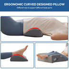 Ahpmeoa 6PCS Wedge Pillow Set for After Surgery, Sit Up Pillow for Bed, Back Support Pillow, Bed Wedge for Shoulder, Leg Pain Relief, Post Surgery Pillow for Sleeping, Acid Reflux, Grey