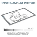 LitEnergy A3 LED Copy Board Light Tracing Box, Ultra-Thin Adjustable USB Power Artcraft LED Trace Light Pad for Tattoo Drawing, Streaming, Sketching, Animation, Stenciling (Silver)