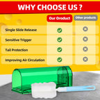 WHEELIO Mouse Traps, 6 Pack Humane Mouse Traps for Indoors and Outdoors, Reusable Live Catch and Release Mouse Traps with Cleaning Brush and Gloves, Quick, Effective and Easy to Clean