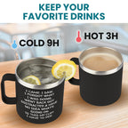 KLUBI Christmas Gifts for Women I Came I Saw I Forgot Tumbler 14oz Black Birthday Gifts for Men Grandpa Gifts for Him Drinking Cups for Elderly Senior Citizen Tumbler I Came I Saw I Forgot Coffee Mug