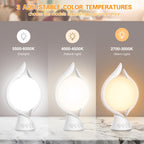 Voraiya® Light Therapy Lamp 10000 Lux, UV-Free Therapy Light with 5 Brightness & 3 Color Temperature, 4 Timer & Memory Function, Full Spectrum, Bright Seasonal Sun Light Lamp for Bedroom, Office