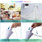 Rechargeable Fly Fans for Tables, Belfans Fly Fans for Outdoor Tables USB, Fly Fans to Keep Flies Away by Soft Blades, Food Fans for Camping, Picnic, Fishing, Fly Repellent Outdoor Patio, 3pcs, White