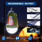 vertmuro Portable Bug Zapper Outdoor Indoor, Electric Mosquito Fly Killer Lamp with Three Lighting Mode, USB Rechargeable Light Bulb Zapper for Camping, Home, Patio (1 Pack)