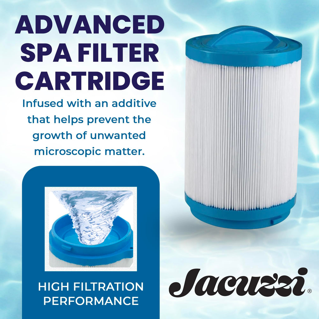 Hot Tub Things Spa Filter Cartridge 40 Sq Ft - Replacement Filter Part# 6473-157J for J-400 & J-500 Series, Dual-Stage Filtration, Spa Water Cleaner, Washable Pleated Cartridge, Easy Installation