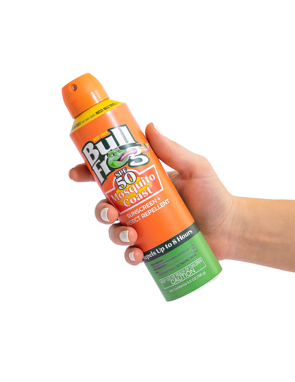 Bullfrog Mosquito Coast Bug Spray Insect Repellent + Sunscreen SPF 50, Continuous Spray 5.5oz