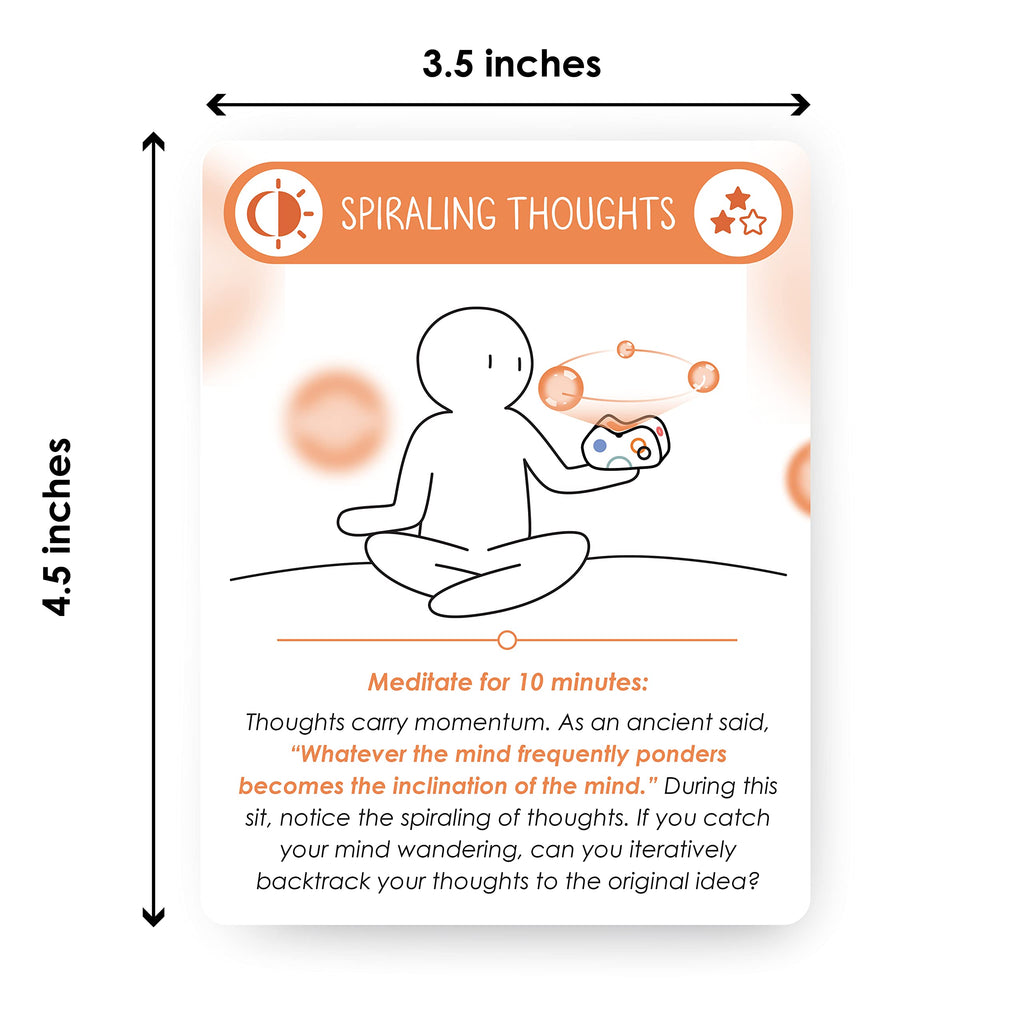 BEST 100 Daily Meditation Cards | Anxiety Relief Item for Relaxation | Self Care Kit for Stress Relief | Perfect Mindfulness Gift For Teens & Adults | Advance Beyond Positive Affirmations