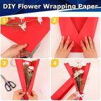 Vanhench 36" x 2520" (210') Christmas Wrapping Paper for Men Women Kids, Red Wrapping Paper Roll, Solid Color Art Kraft Craft Paper for Wedding, Birthday, Bouquet Flower Poster Bulletin Board Paper