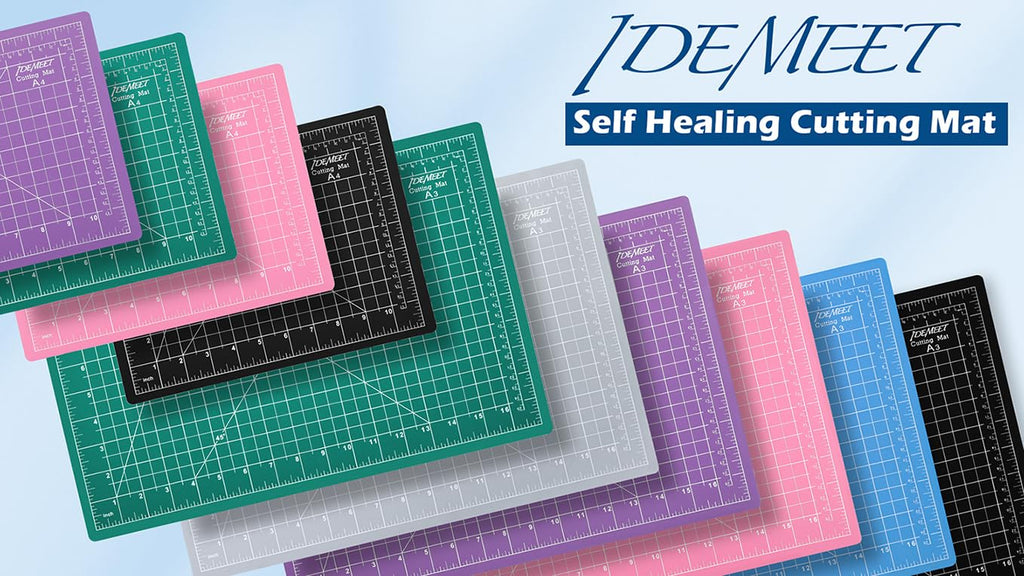 Density-upgraded 18" x 24" Self Healing Sewing Mat, Idemeet Rotary Sewing Mat for Crafts, 5-Ply Cut Board for Fabric Leather Cutting Quilting Modeling Hobby Project, Scale Size 18" x 24", Green
