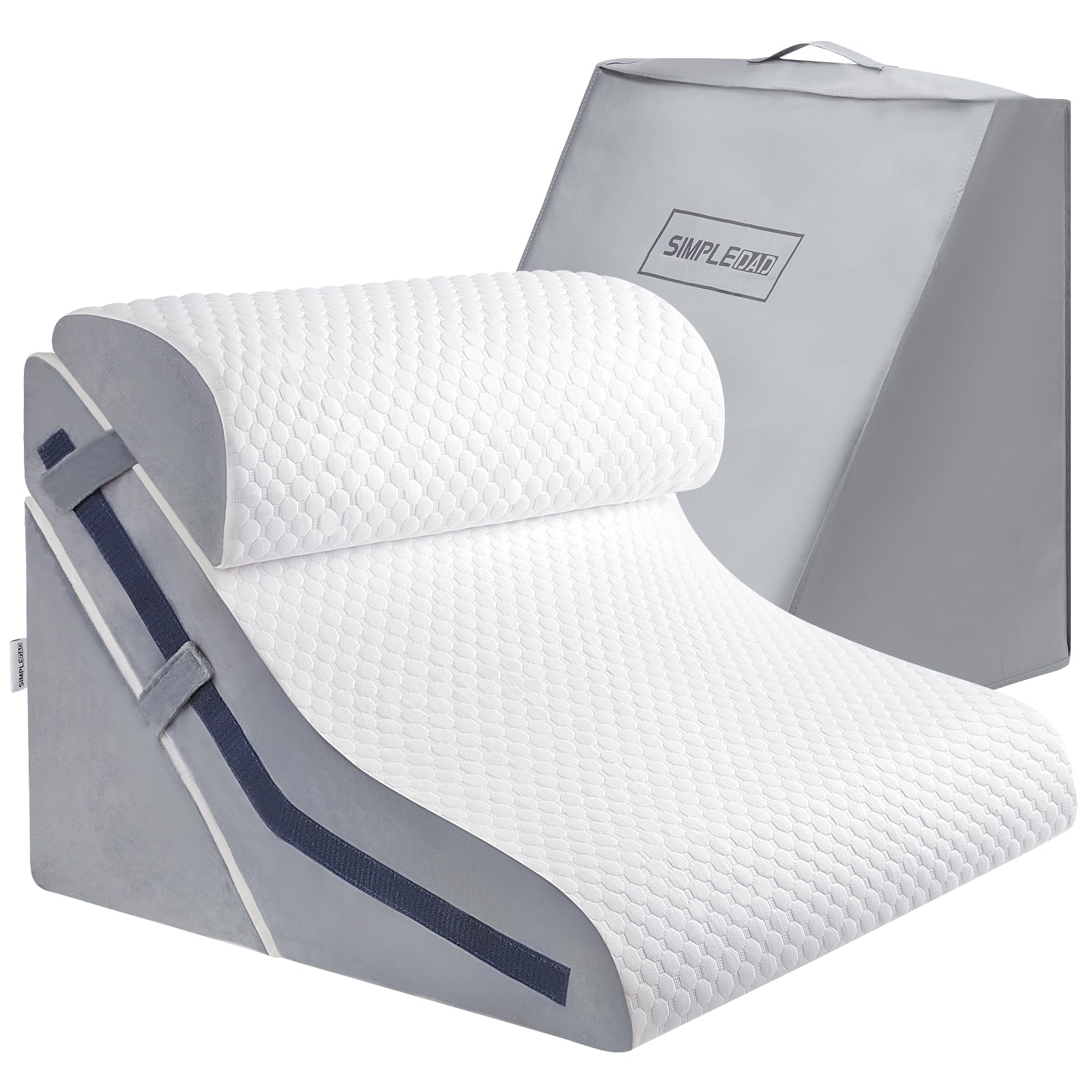 Wedge Pillow for Sleeping, Orthopedic Bed Wedge Pillow Set, 15-in-1 Adjustable Memory Foam Wedge Pillow Post Surgery, 9 &16 & 20 inches Height 3-in-1 Incline Pillows Wedges for Back Pain/Acid Reflux