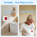 PILSAMAS WiFi Caregiver Call Button for Elderly at Home w App Notification, Elderly Monitoring, Caregiver Pager, Life Alert Systems for Seniors No Monthly Fee, Alert Button for Seniors at Home