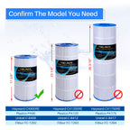 POOLPURE PLF90A Pool Filter Replaces Hayward C900, CX900RE, Pleatco PA90, Ultral-B6, Unicel C-8409, Filbur FC-1292, Sta-Rite PXC95, 90 sq.ft, L x OD: 17 3/8" x 8 15/16" (1 Pack)