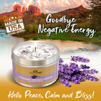 JUNIPERMIST Lavender Sage Smudge Candle (6 Oz) - for Meditation & Cleansing Negative Energy - Made in USA with Soy Wax, Essential Oils, Sage - Smokeless Alternative to Sage Smudge Sticks