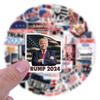 Donald Trump Stickers 60PCS Trump 2024 Stickers for Laptop Water Bottles Phone Case, Vinyl Waterproof Funny Stickers for Adults Teens USA Flag Stickers Trump Decal