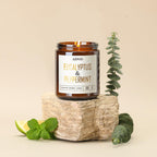 AOOVOO Eucalyptus Mint Candles - Peppermint Candles, 9oz Aromatherapy Candle, Stress Relief Candles, Peppermint Candles, Candles for Home Scented