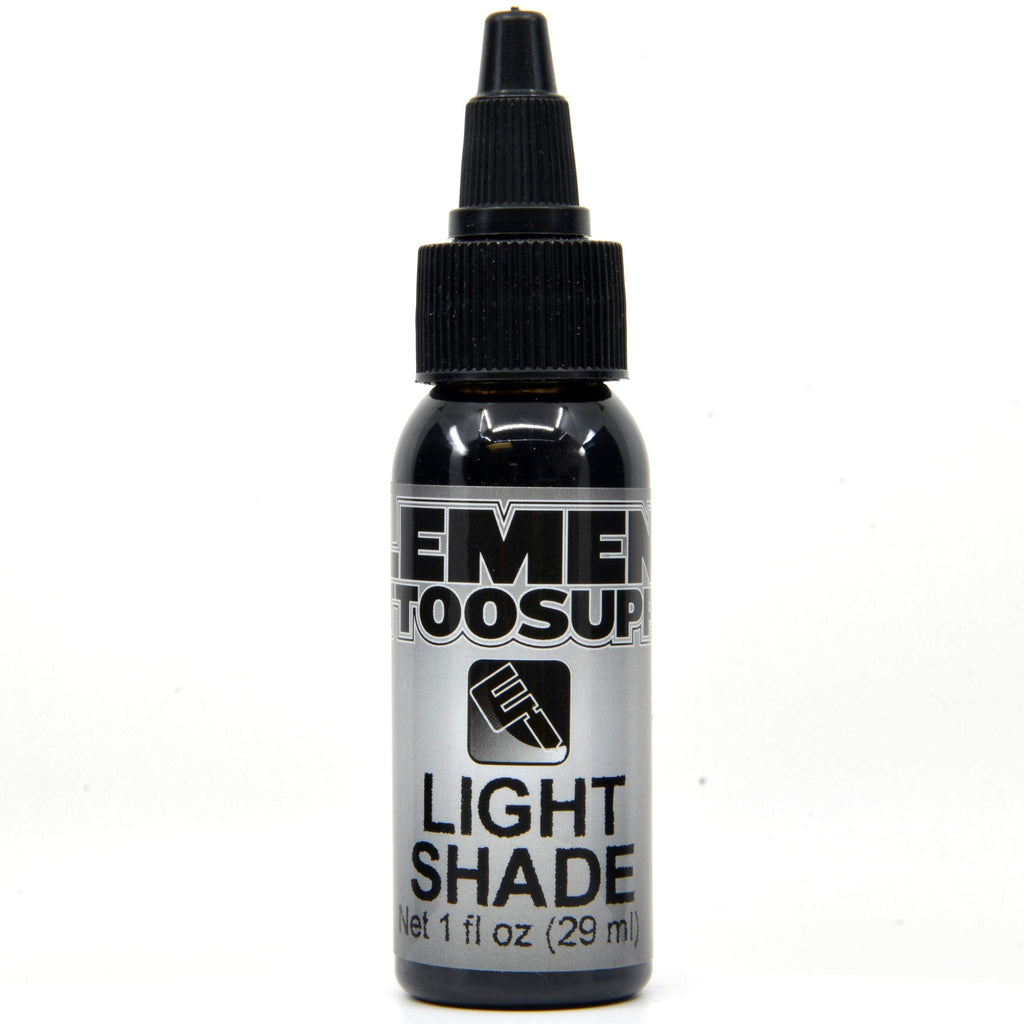 Element Tattoo Supply - Shading 3 Stage Grey Wash - Black and White Tattoo Ink - Light - Medium - Dark - Shades (5) 1oz Bottles
