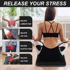 LYUANEC Gel Seat Cushion for Long Sitting, (2.4 Inch Extra Thick Cushion) Soft＆Breathable Gel Cushions for Pressure Relief, Wheelchair Seat Cushions, Gel Pad for Chair, Office Chair Cushion