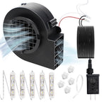 Replacement 1A Blower for Halloween Inflatables, 1.5A Adapter for Christmas Yard Inflatable Blow Up Outdoor Holiday Yard Inflatables Decorations Replacement Fan Blower, Adapter, 5 LEDs Bulbs Set