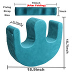 Sexysamba Bedridden Patient Turning Device with Fixing Strap Elderly Assistance Products Bed Rest Leg Pillow Patient Lift Aid Flannel Multifunctional Anti-Decubitus Nursing Products, Blue