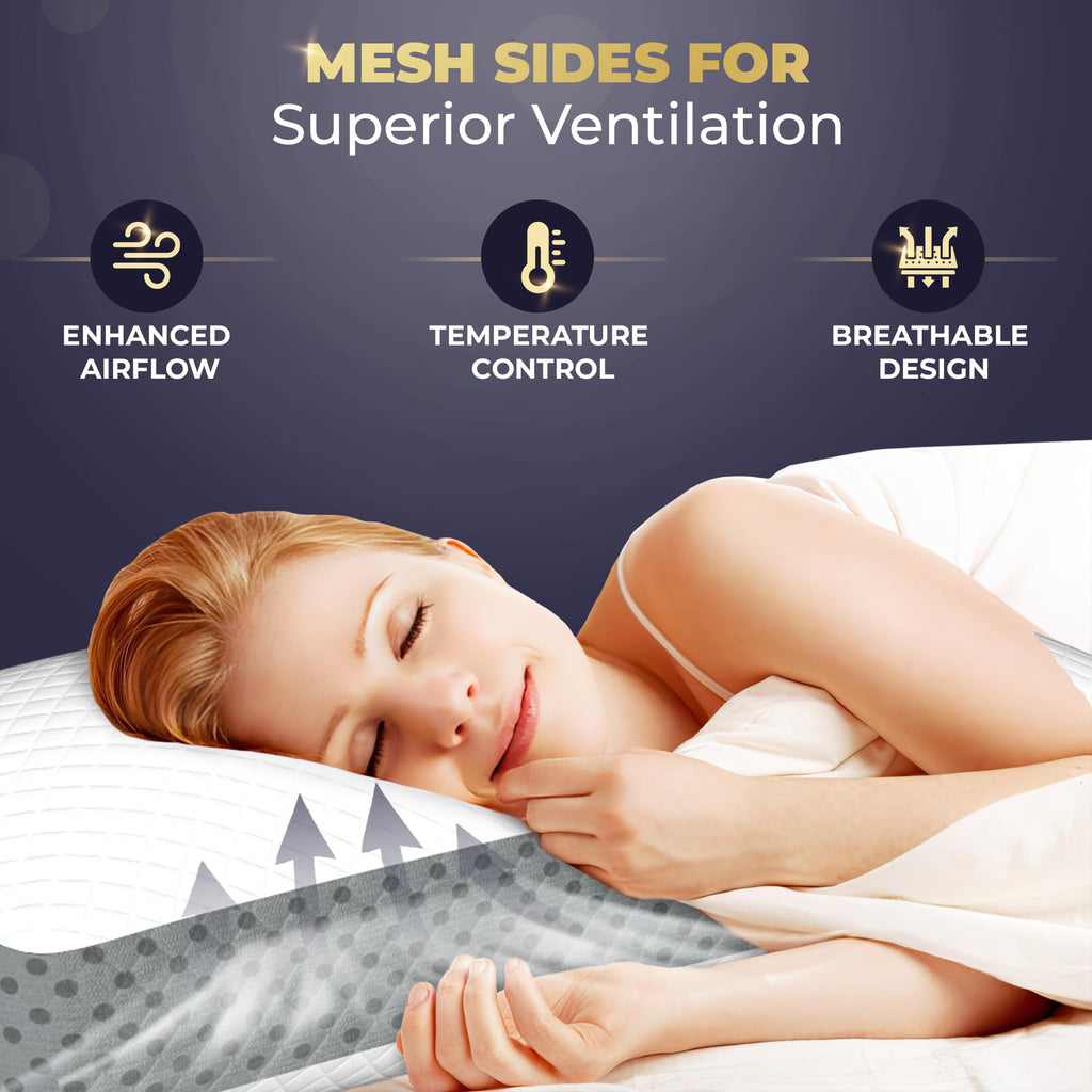 Royal Therapy Memory Foam Pillow, Neck Pain Relief, for Neck and Shoulder Pain, Side Sleeper, Cervical, Pillow Sleeping
