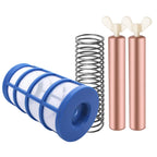 Zhitaoxun 6 Pcs Copper Anode Replacement Kit Solar Pool Replacement Copper Anode,4.13 x 0.71 Inch Threaded M6,Includes Copper Anode, Threaded Basket,Spring,Wing Screw