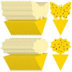 Fruit Fly Traps Indoor Fungus Gnat Trap 48PCS for Plants Yellow Houseplants Outdoor Use Insect Sticky