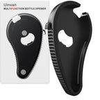 Multifunctional Bottle/Jar and Can Opener,Twist-Off Plastic Water Bottle,Pull Tab Soup,Magnet Beer Opener,for Weak Hands,Seniors,Elderly,Rheumatoid Arthritis, Bottle Gripper,Lid Seal Remover(Black)