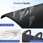 ZIKEE Airbag Lumbar Support Pillow for Office Chair and Car Seat, Adjustable Memory Foam Lumbar Pillow for Contoured Lower Back Support & Pain Relief, Lower Back Cushion with Dual Straps & Airy Fabric