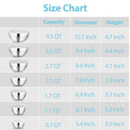 YIHONG Stainless Steel Mixing Bowls Set, 7 Piece Metal Mixing Bowls with Lids Set for Kitchen, Nesting Steel Mixing Bowls Ideal for Baking, Prepping, Cooking, and Serving Food(White)
