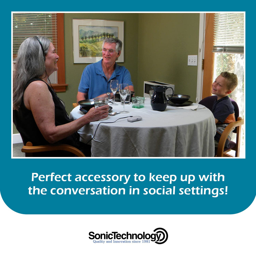 SuperEar Plus SE7500 Personal Sound Amplifier (PSAP), Pocket Sound Amplifier, Headphones & Discreet Earbuds w/Auto Shut off & Case, On/Off Volume Control for Adults, Audiologists, Seniors