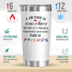 TEEZWONDER Funny Gifts For Coworkers, Friends, Females, Work Bestie Gifts For Women, Office Appreciation, Christmas, Valentines Day, Thank You Gift For Coworkers, 20 Oz Stainless Steel Tumbler