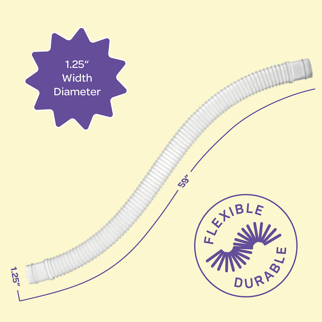 Replacement Hose For Above Ground Pools [Set of 2] 1.25" Diameter, 59" Long Accessory Pool Pump Replacement Hose - Filter Pump Hose Compatible with Intex Pump Models #607/#637
