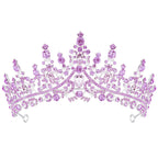 TOBATOBA Tiaras for Women, Purple Crystal Tiara Crowns for Women, Wedding Tiara for Bride Queen Crown, Royal Princess Quinceanera Headpieces for Birthday Prom Pageant Halloween Cosplay Accessories