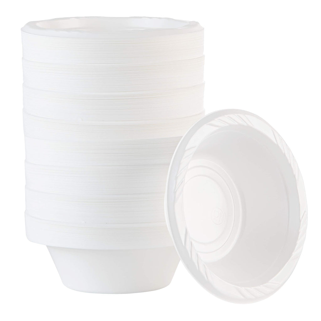 PLASTICPRO 800 Count Disposable 5 ounce White Plastic Dessert Bowls
