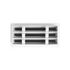 BUILDMART - 14x6 White Modern AC Vent Cover - Decorative Air Vent - Standard Linear Slot Diffuser - Register Grille for Ceiling, Walls & Floors - Texas Buildmart