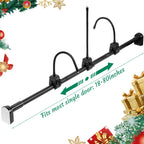 Garland Hanger for Front Door Frame, Adjustable Fits 18"-80" Doors（Large），Heavy-Duty Christmas Halloween Decoration Holder for Wreaths, Lights & More | No Screws, Drilling, Glue-Damage-Free
