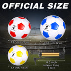 Glimin 6 Pcs Christian Charity Donation Supplies Deflated Soccer Ball Bulk with Pump Official Size Samaritan's Purse Operation Christmas Machine Stitched Ball(Size 4,Colorful)