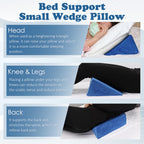 Small Wedge Pillow, Wedge Pillow for Bed Sores, Positioning Pillow, Positioning Wedge, Mini Pillow for Laptop and Yoga, Small Foam Wedge for Chair (1 Unit, Blue)