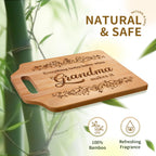 AceThrills Gifts for Grandma, Grandma Birthday Gifts - Engraved Bamboo Cutting Board 12.3"L x 8.7"W x 0.4"Th - Christmas Birthday Gifts for Grandma, Grandma gifts from Grandkids